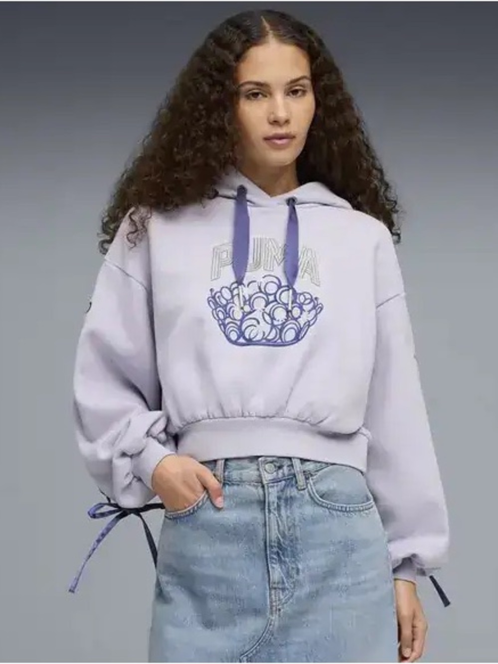 Puma x wicked sweater hoodie lace up sleeves corset